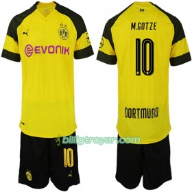 Billige Fotballdrakter Borussia Dortmund M.GOTZE 10 Barn Hjemmedraktsett 2018/19 Kortermet